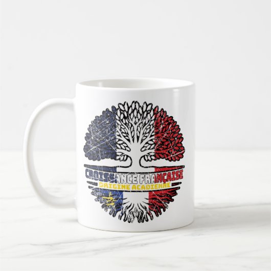 Mug Acadia Acadia France Arbre Drapeau (Gauche)