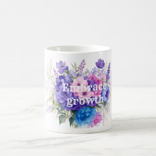 Mug Accédez à la croissance fleur sauvage romantique