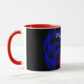 Mug Accent rouge révolutionnaire géométrique Math Art (Gauche)