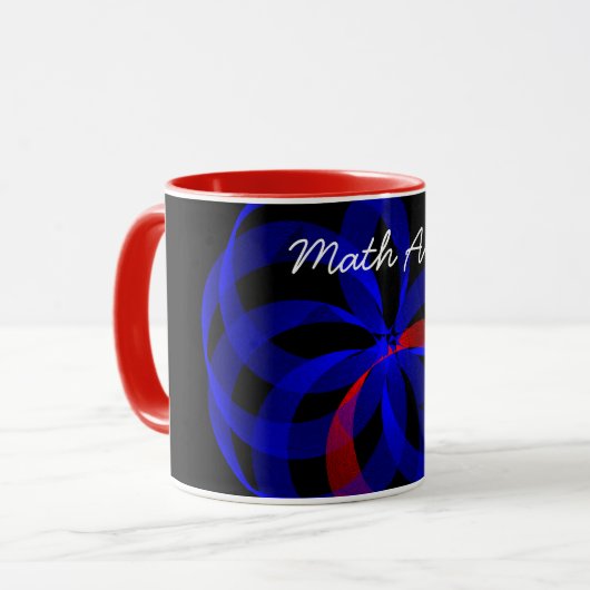 Mug Accent rouge révolutionnaire géométrique Math Art (Devant gauche)