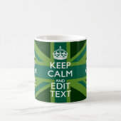 Mug Accent Vert Gardez Le Calme Et Votre Texte Union J (Centre)