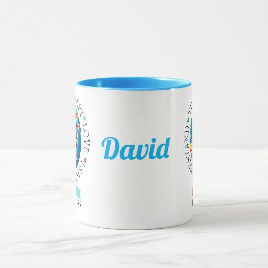 Mug Acceptation d'amour de Sensibilisation sur l'autis (Centre)