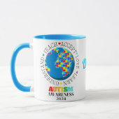 Mug Acceptation d'amour de Sensibilisation sur l'autis (Gauche)