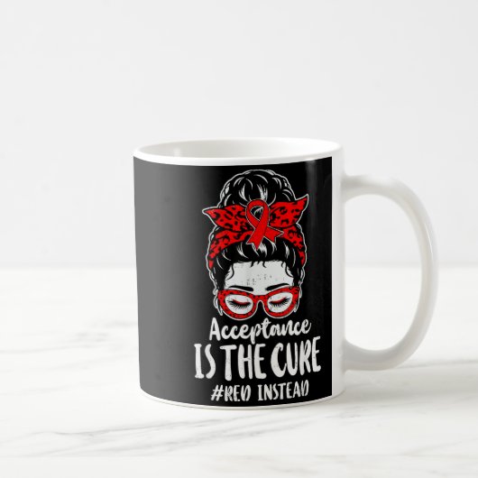Mug Acceptation de l'autisme Sensibilisation Rouge au (Droite)