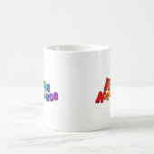 Mug Acceptation de l'autisme Typographie arc-en-ciel (Centre)
