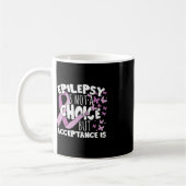 Mug Acceptation de l'épilepsie du ruban pourpre (Gauche)