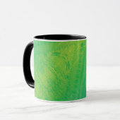 Mug Acceptation | Motif de Shibori jaune bleu (Devant gauche)