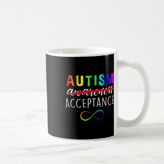 Mug Acceptation Non Conscience Drôle Rouge Plutôt Auti (Droite)