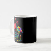 Mug Accepter comprendre amour autisme flamant rose puz (Devant gauche)