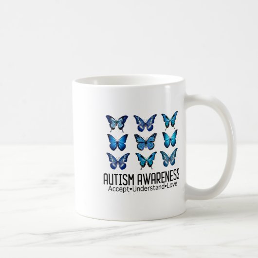 Mug Accepter Comprendre la Sensibilisation sur l'autis (Droite)