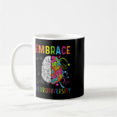 Mug Accepter la Neurodiversité Cerveau Accepter Adhd A (Gauche)