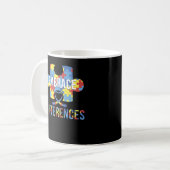 Mug Accepter la Sensibilisation sur l'autisme des diff (Devant gauche)