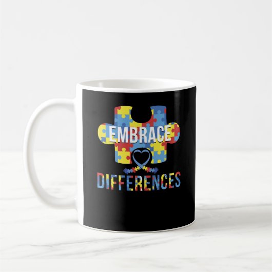 Mug Accepter la Sensibilisation sur l'autisme des diff (Gauche)