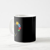 Mug Accepter l'amour comprendre l'autisme soutenir l'a (Devant gauche)
