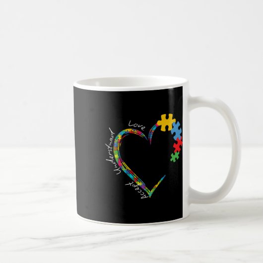 Mug Accepter l'amour comprendre l'autisme soutenir l'a (Droite)