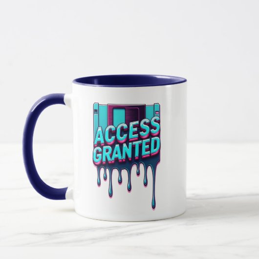 Mug Access Granted | Retro Tech & Cybersecurity Floppy (Gauche)