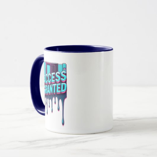 Mug Access Granted | Retro Tech & Cybersecurity Floppy (Devant gauche)
