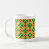 Mug Accessoire motif jaune argyl vert brillant (Gauche)