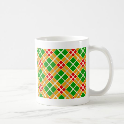 Mug Accessoire motif jaune argyl vert brillant (Droite)