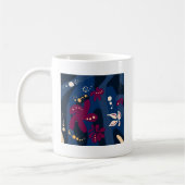 Mug Accessoires Motifs tendance, rose bleu abstrait (Gauche)