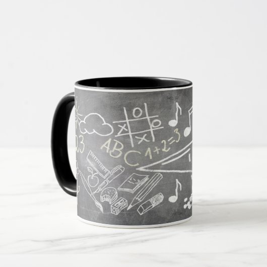 Mug Accessoires pour inscription dans le style tableau (Devant gauche)