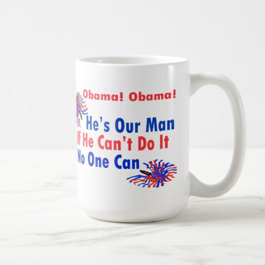 Mug Acclamation d'Obama Pom Poms (Droite)