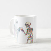 Mug Acclamations de squelette fantôme Halloween Texte  (Devant gauche)