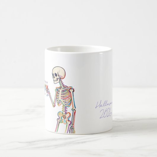 Mug Acclamations de squelette fantôme Halloween Texte  (Centre)