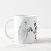 Mug Acclamations de squelette fantôme Halloween Texte  (Gauche)