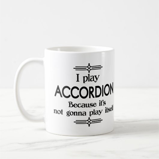 Mug Accordéon Play Itself Funny Deco Music (Gauche)