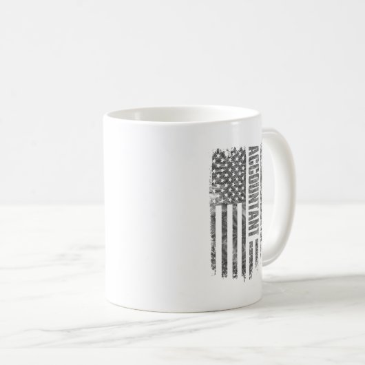 Mug Accountant USA Flag Distressed design (Devant droit)