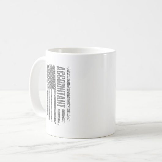 Mug Accountant USA Flag Distressed design (Devant gauche)