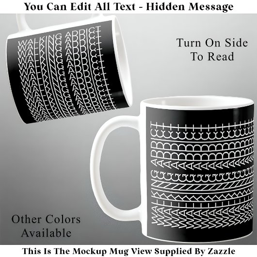 Mug Accro à la marche Message caché 142WB Inhabituel