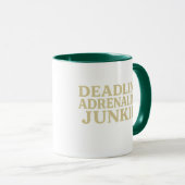 Mug Accro à l'adrénaline de la deadline (Devant droit)
