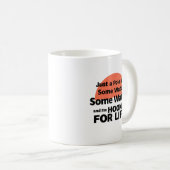 Mug Accroché pour la vie pêche (Devant droit)