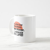 Mug Accroché pour la vie pêche (Devant gauche)