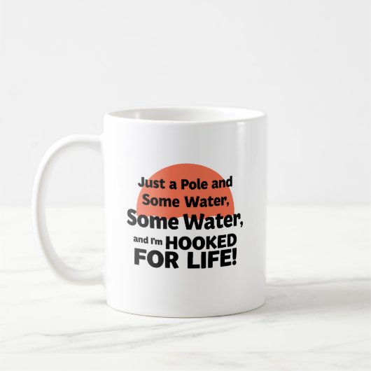 Mug Accroché pour la vie pêche (Gauche)