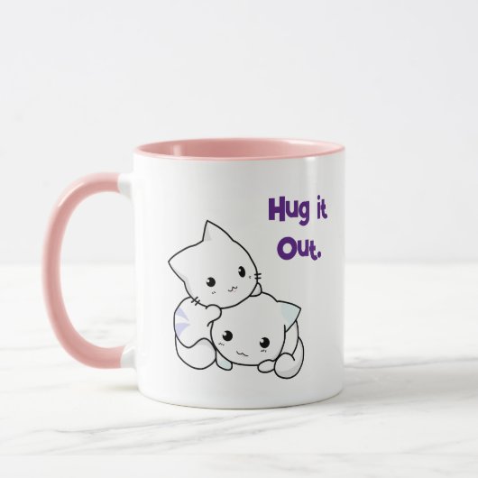 Mug Accrochez-Le À Des Chatons De Dessin, Mignonne Ami (Gauche)