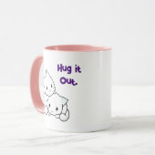Mug Accrochez-Le À Des Chatons De Dessin, Mignonne Ami (Devant gauche)