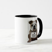 Mug Accrochez un Bulldog (Devant droit)