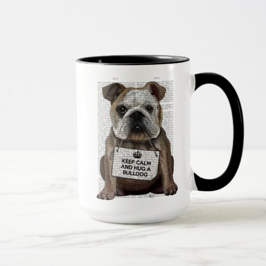Mug Accrochez un Bulldog (Droite)