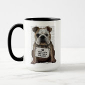 Mug Accrochez un Bulldog (Gauche)