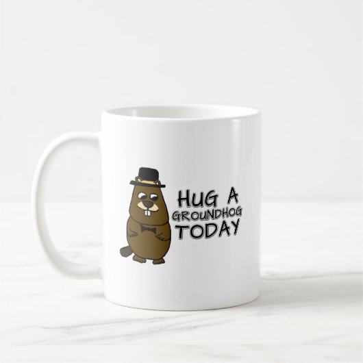 Mug Accrochez un marmotte aujourd'hui (Gauche)