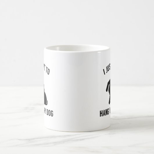 Mug Accrochez-vous à mon chien (Centre)