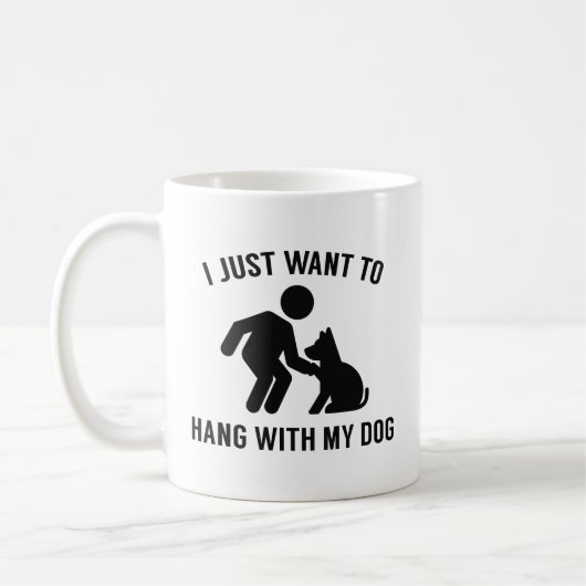 Mug Accrochez-vous à mon chien (Gauche)