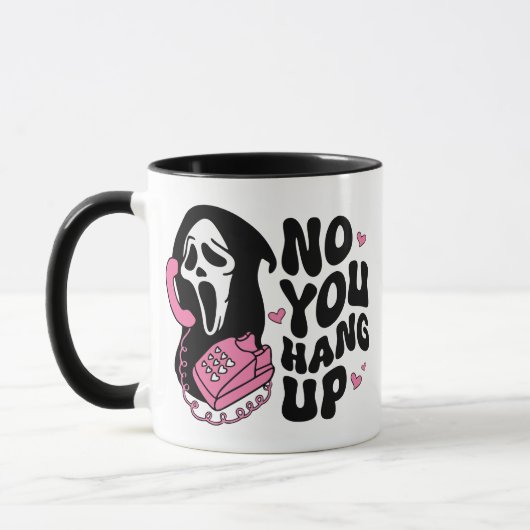 Mug "Accrochez-vous" Ghostface Horror Fan Cadeau (Gauche)