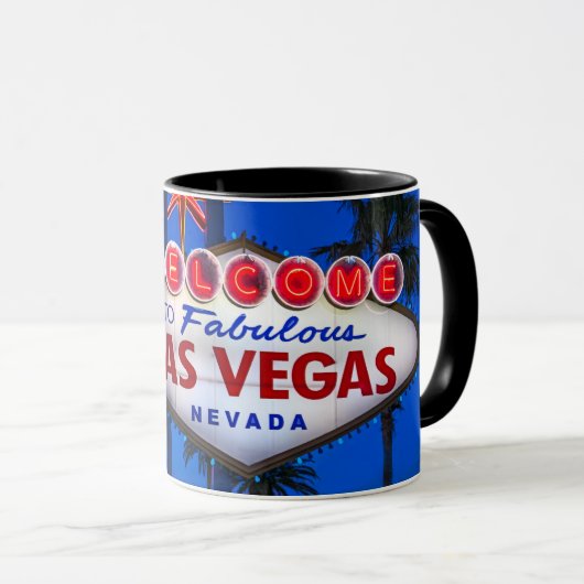 Mug Accueil au signe de Las Vegas (Devant droit)
