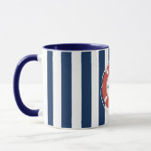 Mug Accueil Bleu Nautique À Bord Du Nom Du Bateau (Gauche)