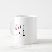 Mug Accueil Coeur Style Ferme (Devant gauche)
