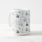 Mug Accueil confortable Noël Turquoise ID985 (Devant gauche)